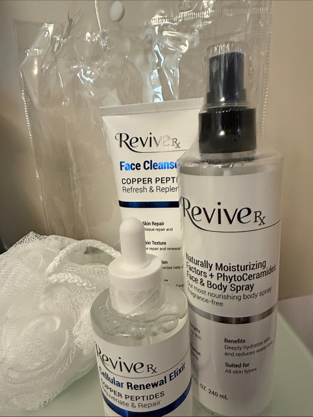 Revive Rx Copper Peptide Face Cleanser Face & Body Spray Face Cleanser 5pc set